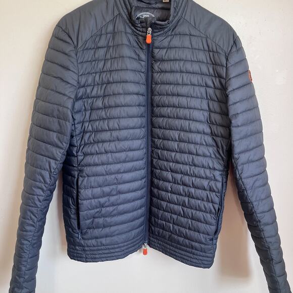 Save The Duck Skinny Plumtech Womens Puffer Jacket Coat Size M Gray Full Zip - Picture 5 of 12